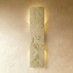 Lumina Travertine Wall Lamp With Warm Architectural Glow