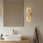 Lumina Travertine Wall Lamp With Warm Architectural Glow