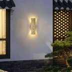 Lumina Travertine Wall Lamp With Warm Architectural Glow