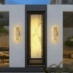 Lumina Travertine Wall Lamp With Warm Architectural Glow
