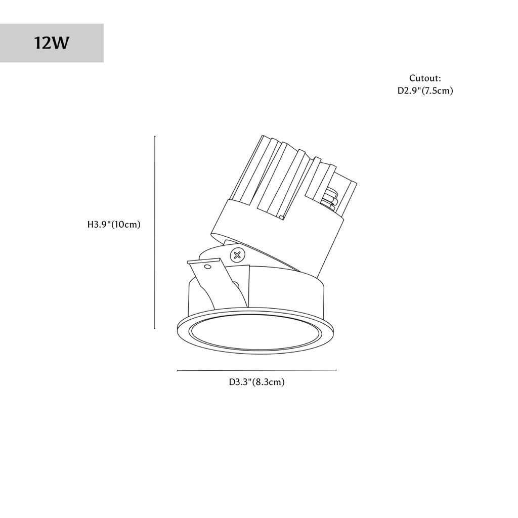 AeraFlex Pro IP65 regulowana lampa sufitowa z opcją nachylenia wiązki światła  