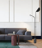 LumenArc Dual Head Iron Floor Lamp For Sculptural Modern Lighting