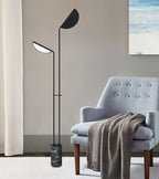 LumenArc Dual Head Iron Floor Lamp For Sculptural Modern Lighting