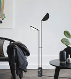 LumenArc Dual Head Iron Floor Lamp For Sculptural Modern Lighting