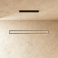 NoirLumen Matte Black Chandelier With Adjustable Height For Dining Rooms And Entryways