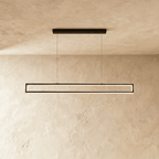 NoirLumen Matte Black Chandelier With Adjustable Height For Dining Rooms And Entryways