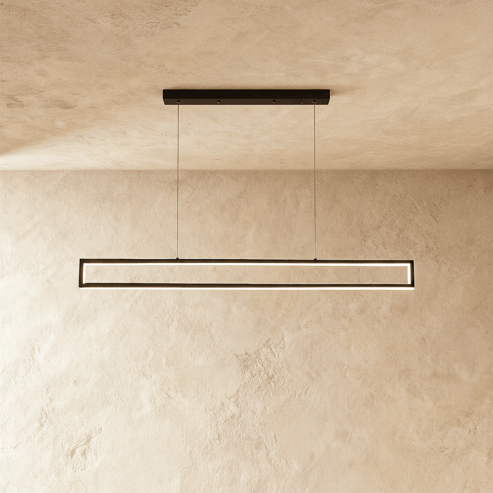 NoirLumen Matte Black Chandelier With Adjustable Height For Dining Rooms And Entryways