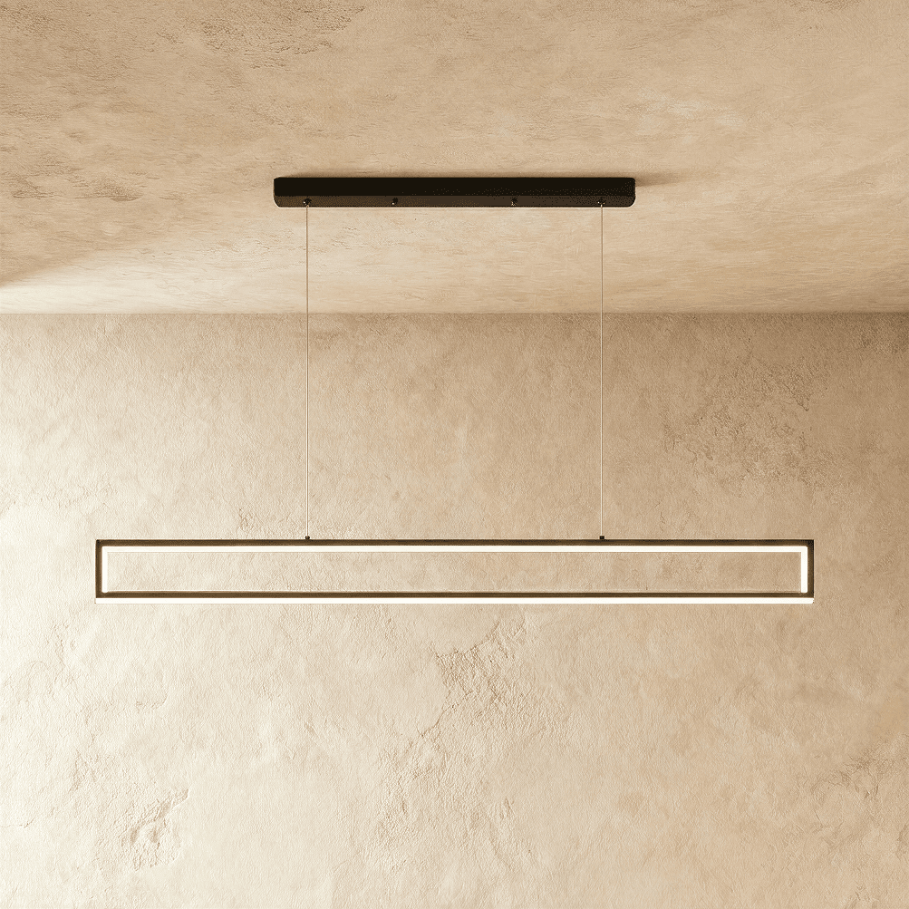 NoirLumen Matte Black Chandelier With Adjustable Height For Dining Rooms And Entryways
