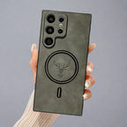 PU Leather Case For Samsung Galaxy S24 S23 S22 S21, Wireless Charge