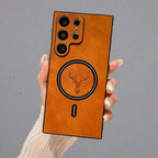 PU Leather Case For Samsung Galaxy S24 S23 S22 S21, Wireless Charge