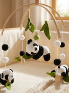 Natural Wood Crib Mobile To Calm Your Baby At Bedtime