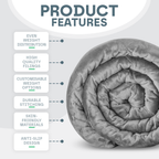 CalmNest-lasihelmillä painotettu peitto, 3–7 kg, koot aikuisille ja lapsille