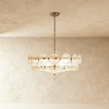 HaloSphere Stainless Steel And Glass Discs Chandelier
