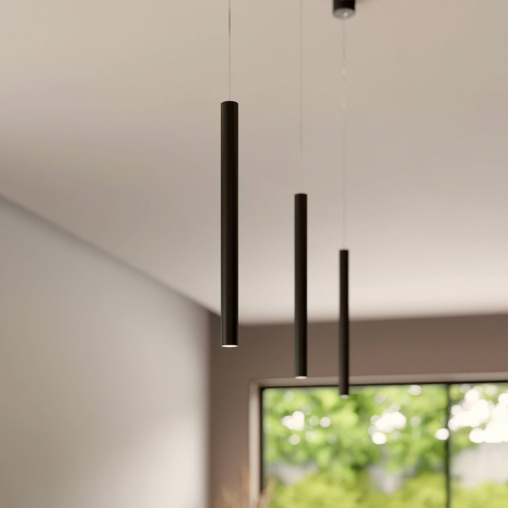 AeroLume Minimalistische Pendelleuchte aus Aluminium, warmweißes 2700K-LED-Licht