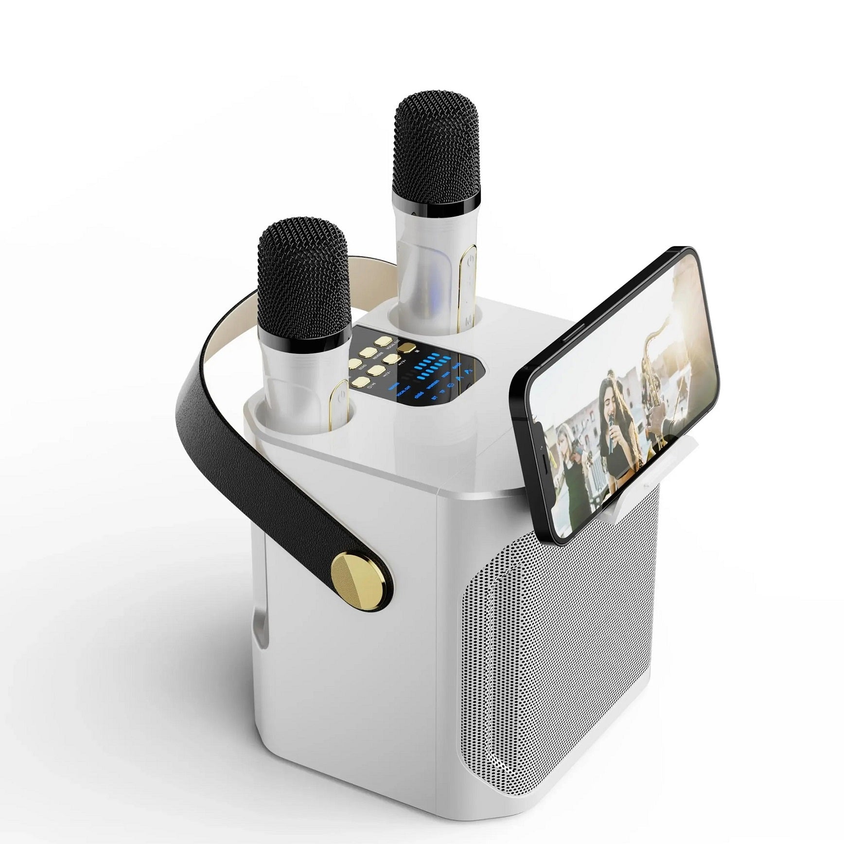 100W Portable Karaoke Machine With Bluetooth 5.3 & Dual Wireless Mics