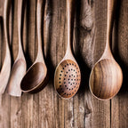 Keukengerei-set van teakhout, 7-delig, met voedselveilige oliefinish