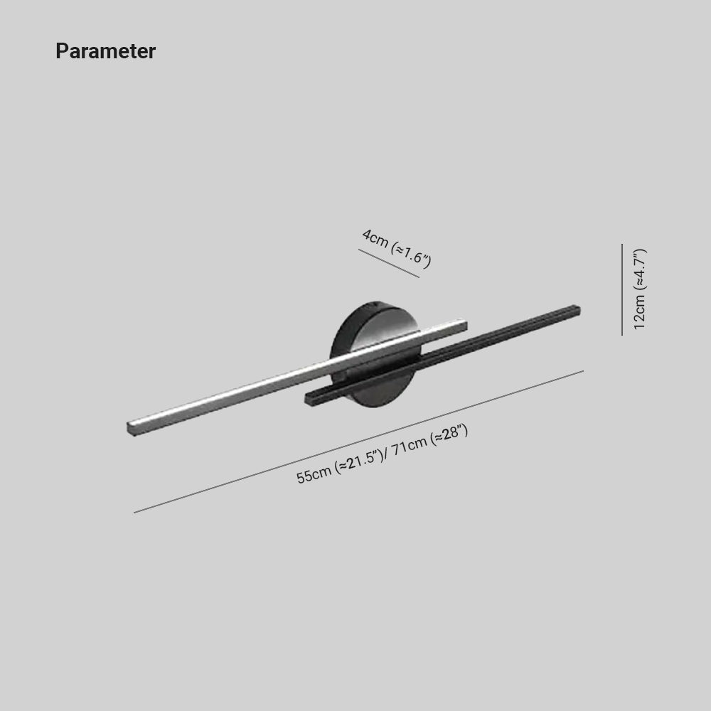 Fjordra Disc and Linear LED Wall Sconce, Black or White