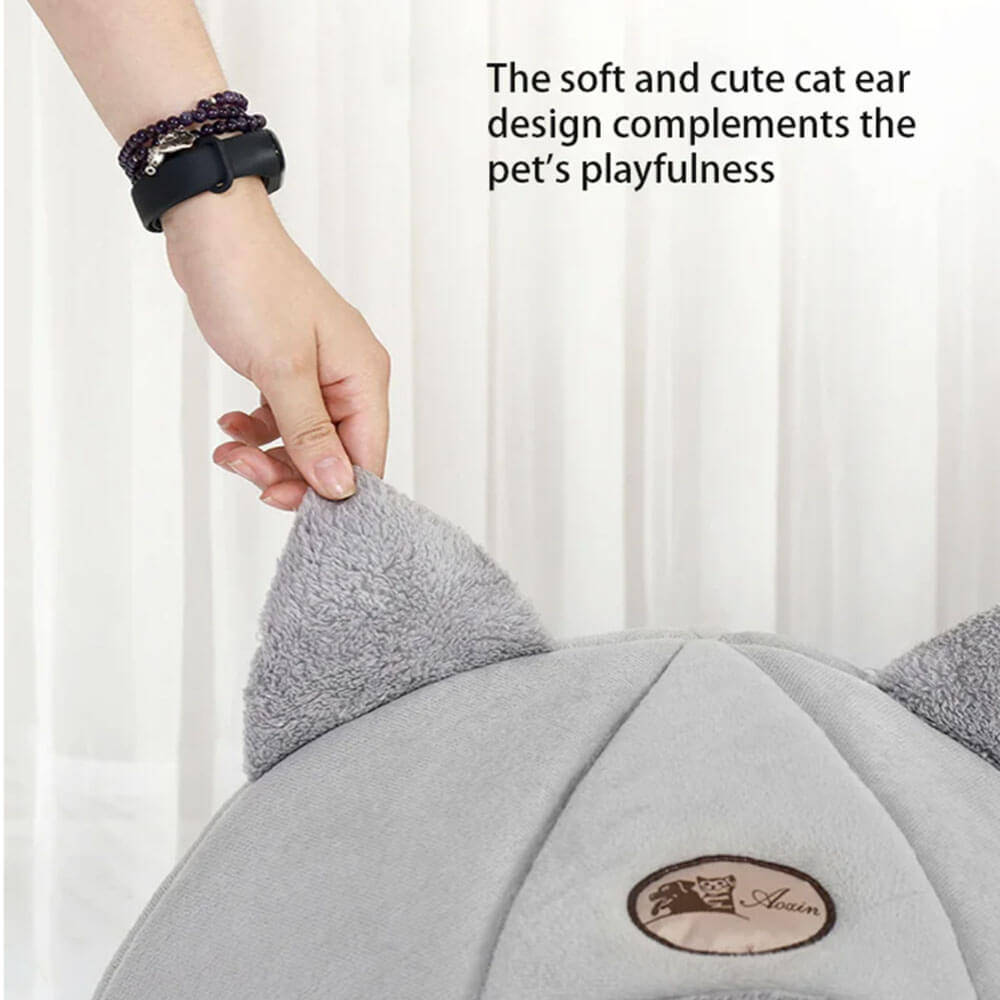 Cama de peluche para gatos em três tamanhos, com algodão PP macio e design amovível, para gatos de interior | Fioriscas