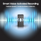 Compact Voice Recorder, LumenWhisp Ultra-Slim Dictation Device, 16GB