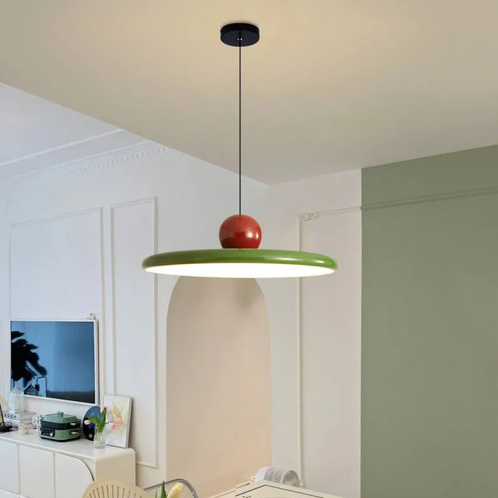 Lunara Pendelleuchte mit Glasscheibe, von Bauhaus inspirierte skandinavische LED-Leuchte