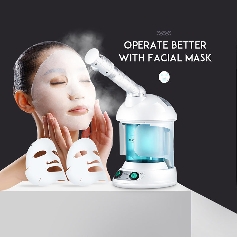 Facial Steamer, 360° Swivel Arm, Nano-Ionic Deep-Pore Steam