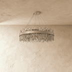 Lumiara kristallen cascade kroonluchter met koperen en gouden afwerking
