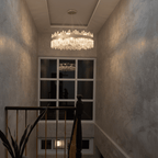 Lumiara kristallen cascade kroonluchter met koperen en gouden afwerking