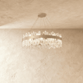 Lumiara kristallen cascade kroonluchter met koperen en gouden afwerking