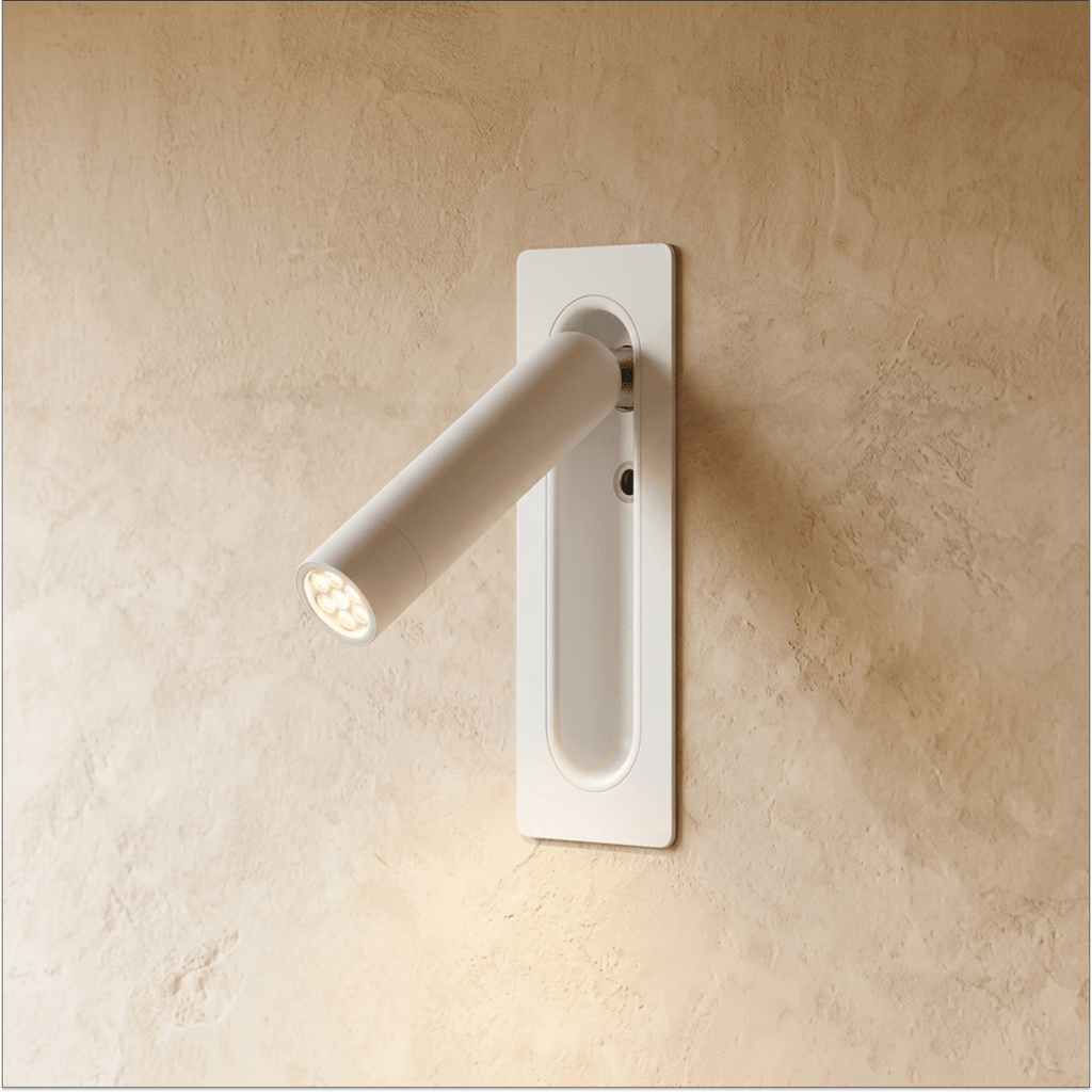 NexaGlow Compact Bedside Reading Lamp With Metal And Acrylic