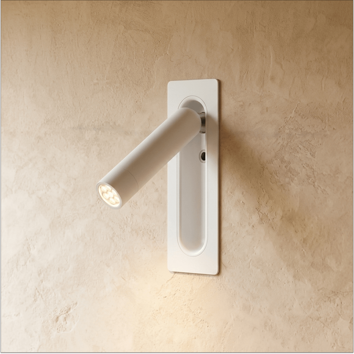 NexaGlow Compact Bedside Reading Lamp With Metal And Acrylic