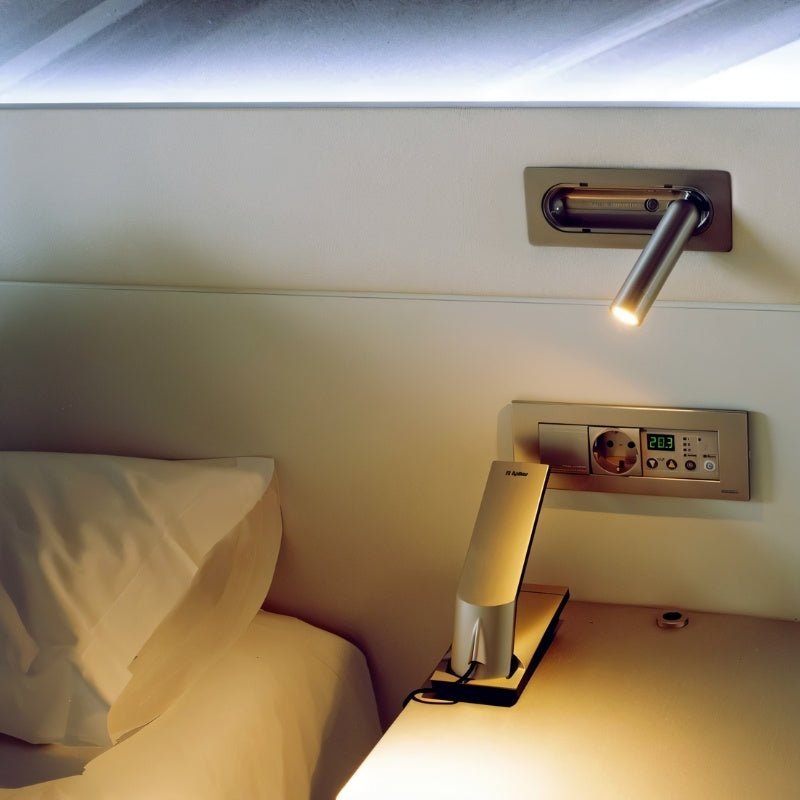 NexaGlow Compact Bedside Reading Lamp With Metal And Acrylic