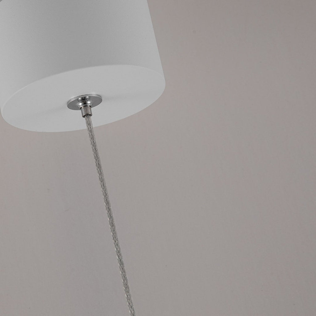 AeroLume Minimalistische Pendelleuchte aus Aluminium, warmweißes 2700K-LED-Licht