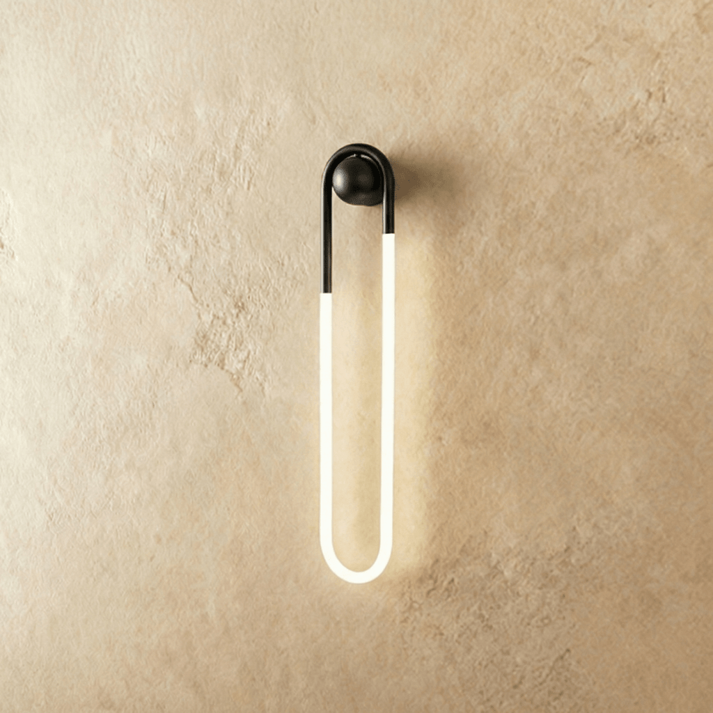 Auric Arc U Shaped Wall Lamp Minimalist Brass And Acrylic Fixture