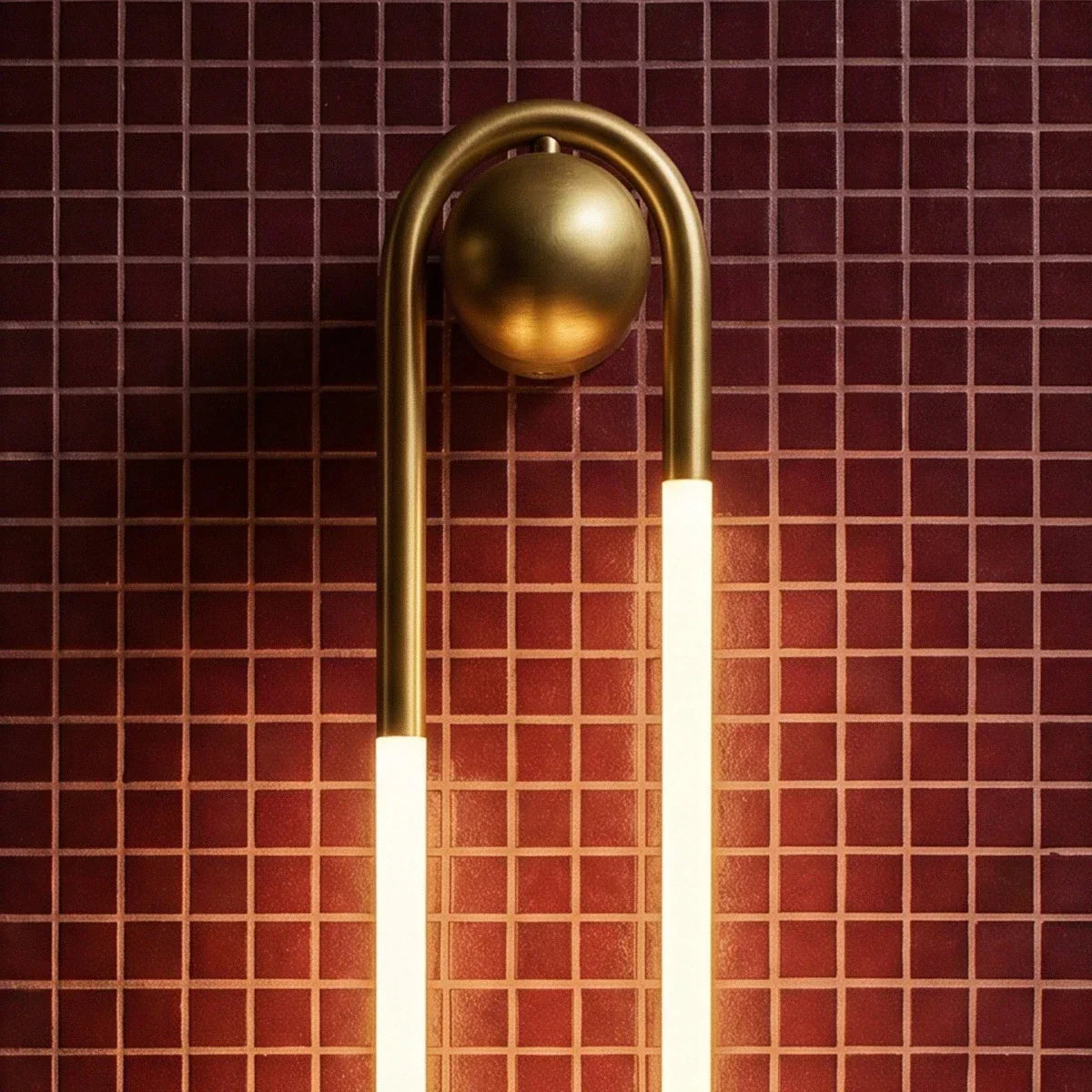 Auric Arc U Shaped Wall Lamp Minimalist Brass And Acrylic Fixture