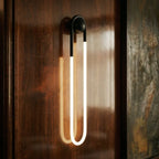 Auric Arc U Shaped Wall Lamp Minimalist Brass And Acrylic Fixture