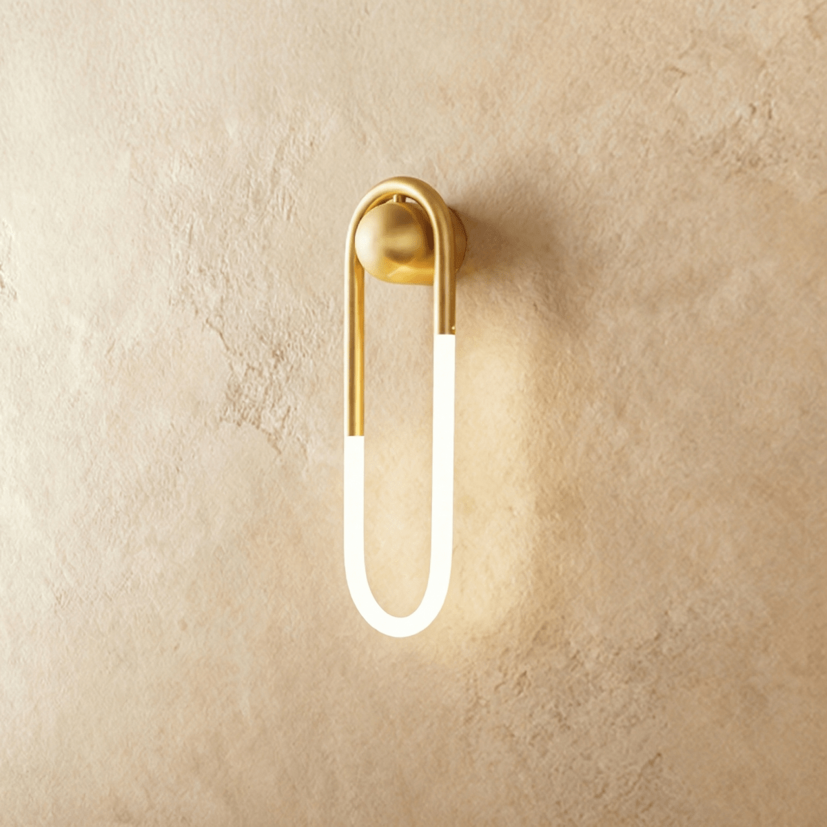 Auric Arc U Shaped Wall Lamp Minimalist Brass And Acrylic Fixture
