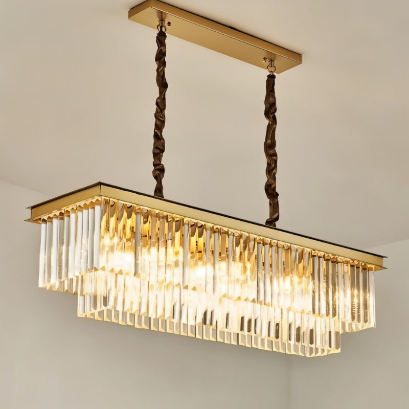 Lampadario Lumiere Crystal Halo che emana fascino hollywoodiano in nero o oro