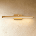 Copper Wood Bathroom Vanity Wall Lamp With Walnut Or Natural Finish