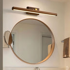 Copper Wood Bathroom Vanity Wall Lamp With Walnut Or Natural Finish