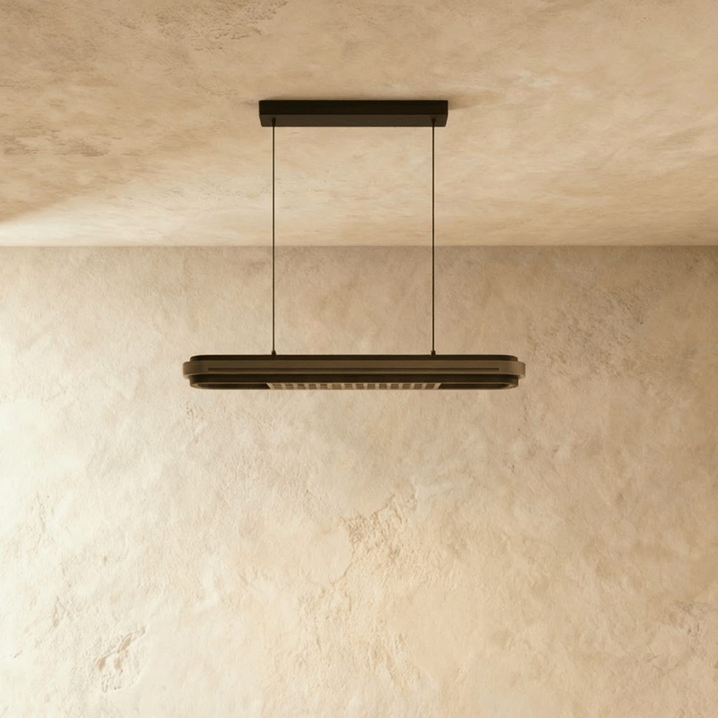 AeroLux lineární LED závěsné světlo s minimalistickým kovovým rámem